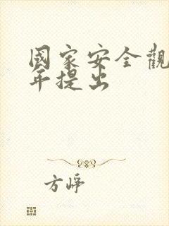 国家安全观哪一年提出