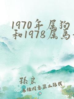 1970年属狗和1978属马合不合