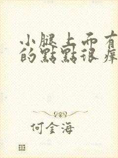 小腿上面有红色的点点很痒