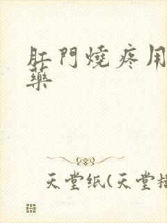 肛门烧疼用什么药