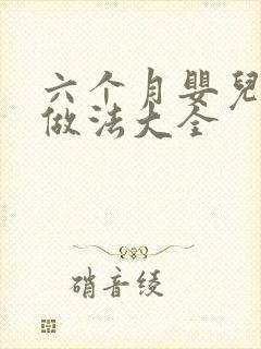 六个月婴儿辅食做法大全