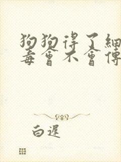 狗狗得了细小病毒会不会传染给人