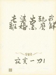 老婆出轨我不想离婚怎么解决