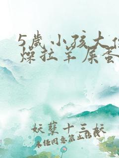 5岁小孩大便干燥拉羊屎蛋吃什么药