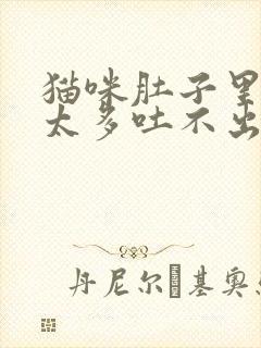 猫咪肚子里毛球太多吐不出来怎么办