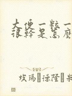 大便一粒一粒的很干是怎么回事