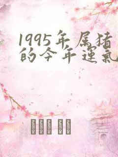1995年属猪的今年运气怎么样