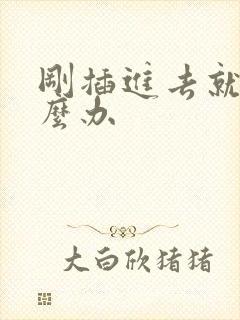 刚插进去就射怎么办