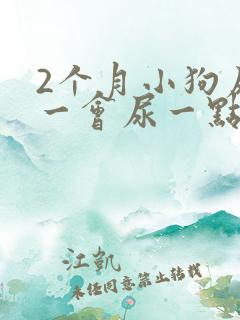 2个月小狗尿频一会尿一点