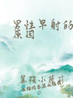 男性早射的主要原因