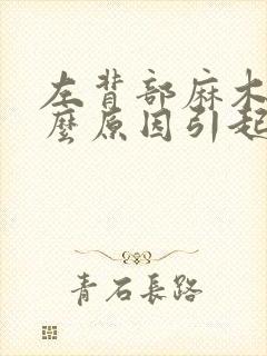 左背部麻木是什么原因引起的