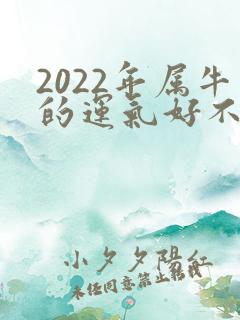 2022年属牛的运气好不好