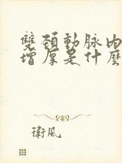 双颈动脉内中膜增厚是什么