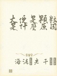 大便是颗粒状的是什么原因