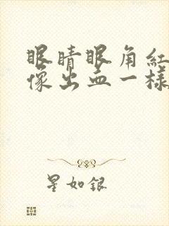 眼睛眼角红红的像出血一样是怎么回事