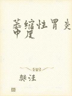 萎缩性胃炎肠化中度