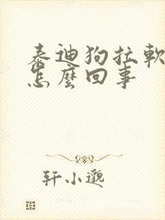 泰迪狗拉软便是怎么回事