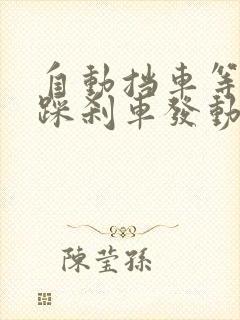 自动挡车等红灯踩刹车发动机熄火