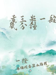 煮玉米一般要煮几分钟