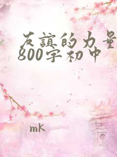 友谊的力量作文800字初中
