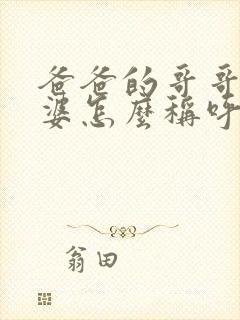 爸爸的哥哥的老婆怎么称呼?