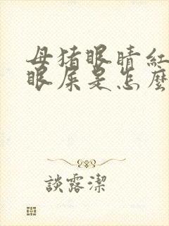 母猪眼睛红和有眼屎是怎么办