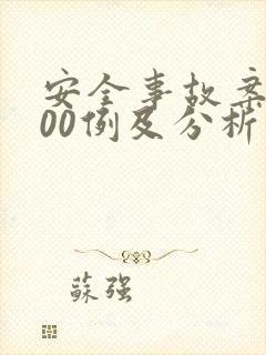 安全事故案例100例及分析