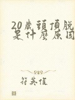 20岁头顶脱发是什么原因引起的