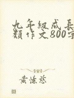 九年级成长励志类作文800字