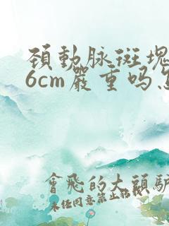 颈动脉斑块1.6cm严重吗怎么治疗