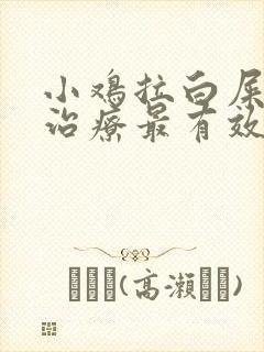 小鸡拉白屎怎么治疗最有效