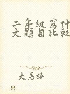 二年级写什么作文题目比较好