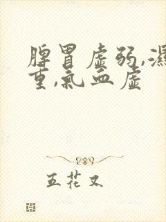 脾胃虚弱,湿气重,气血虚