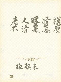 老人眼睛模糊看不清是怎么回事吃什么药