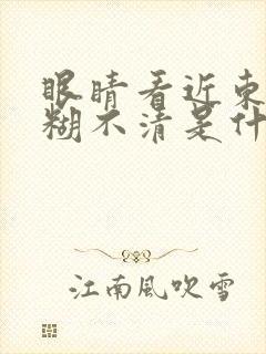 眼睛看近东西模糊不清是什么原因