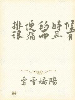 排便的时候肛门很痛而且有血是什么回事