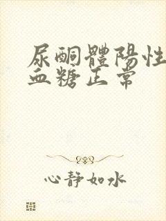 尿酮体阳性2+血糖正常