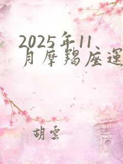 2025年11月摩羯座运势详解