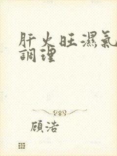 肝火旺湿气重 调理