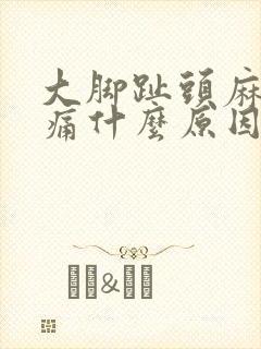 大脚趾头麻木疼痛什么原因引起