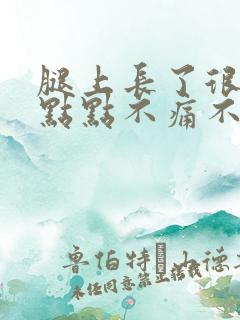 腿上长了很多红点点不痛不痒