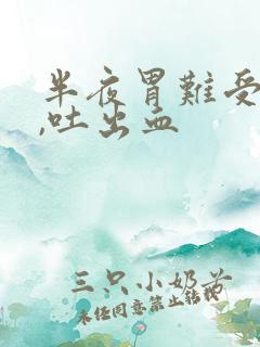 半夜胃难受吐了,吐出血