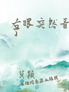 右眼突然看不清了