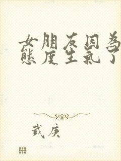 女朋友因为我的态度生气了怎么办