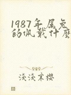 1987年属兔的佩戴什么最旺财