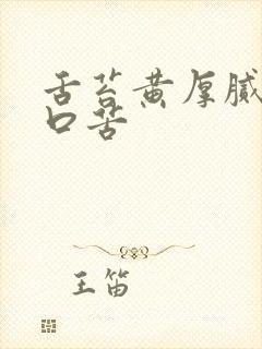 舌苔黄厚腻口干口苦