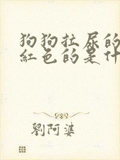 狗狗拉尿的出来红色的是什么东西