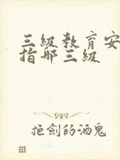 三级教育安全是指哪三级