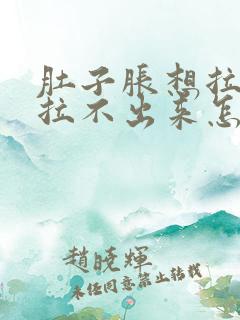 肚子胀想拉屎又拉不出来怎么回事