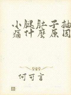 小腿肚子抽筋疼痛什么原因引起的